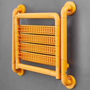 Wall Mounted <b>Folding</b> Bathroom <b>Stool</b> With Handrails 250 Lb Capacity For Elderly And Disabled <b>Shower</b> Safety - Product Image 3