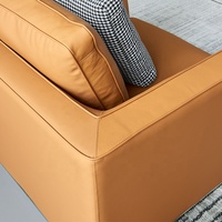 Ensemble de cuir synthétique de luxe d'occasion, meubles de bureau et de bureau, Style italien, canapé en coupe, moderne, européen