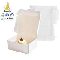 Boîtes de boulangerie en carton blanc personnalisées en gros, contenants en papier de qualité alimentaire pour cupcakes, pâtisseries et emballages de desserts