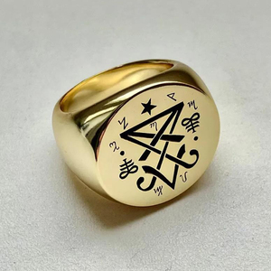Anello in Acciaio Inossidabile R706, Simbolo Occulto di Lucifero, Amuleto per Stregoneria, Simbolo di Conoscenza e Libertà, Gioiello Talismano - Product Image 2