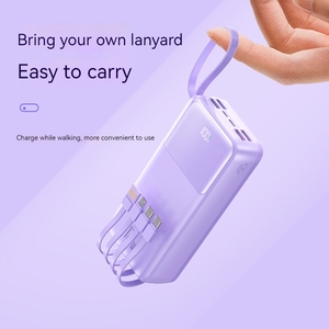 Nouvelle arrivée Offre Spéciale chargeur de banques d'alimentation <span class=keywords><strong>portable</strong></span> à charge rapide 4 en 1 câbles intégrés 30000mAh Power Bank - Product Image 5