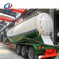 Semi-remorque citerne à ciment en vrac à trois essieux 13T, déchargement rapide, citerne pneumatique pour poudre, remorque silo en V à vendre