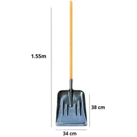 Pelle plate pour l'agriculture en acier au manganèse, outil de déneigement pour les fermes et le fumier, pioche carrée de style russe