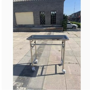 Chariot de bloc opératoire Jiaxin 44x34,5 cm en acier inoxydable, hauteur réglable, chariot d'hôpital - Product Image 3