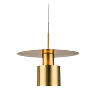 Light Luxury Brass Dining Pendant Light Industrial Style Light Covers for Commercial Hot Pot Barbecue Restaurants
