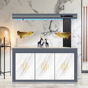 슈퍼 화이트 유리 수족관 수족관 대형 거실 라이브 어조 해양 물고기 탱크 농장 양식 새로운 - Product Image 3