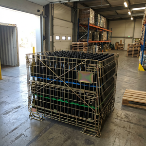 Conteneur en treillis métallique préformé pour animaux de compagnie, cage de stockage industrielle empilable en acier pour l'industrie des bouteilles en plastique et la <span class=keywords><strong>logistique</strong></span> - Product Image 1