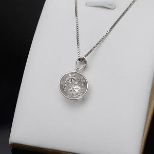 Colgante de Plata S925 para Mujer con Base para Corrector de Perlas de 11-12 mm y Bandeja Vacía, Accesorios para DIY, Colgantes y Dijes Finos 845 - Product Image 4