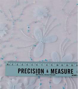 Largeur <span class=keywords><strong>140</strong></span> <span class=keywords><strong>cm</strong></span> Polyester <span class=keywords><strong>Blanc</strong></span> paillettes fleur Broderie Maille Tissu laser puces tulle Dentelle Tissu pour robe de mariée cheongsam - Product Image 3