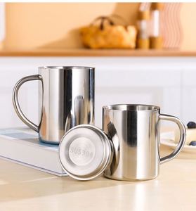แก้วน้ำสแตนเลสสองชั้นขนาด 10 ออนซ์ พร้อมฝาปิดกันหก สำหรับกาแฟ - Product Image 2