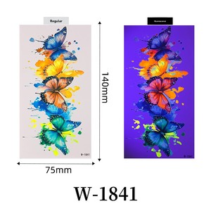 <span class=keywords><strong>Tatuajes</strong></span> Fluorescentes Estilo Europeo Americano, Resistentes al Agua, Impresión a Cuatro Colores, <span class=keywords><strong>Tatuajes</strong></span> de Acuarela Estilo Instagram - Product Image 5