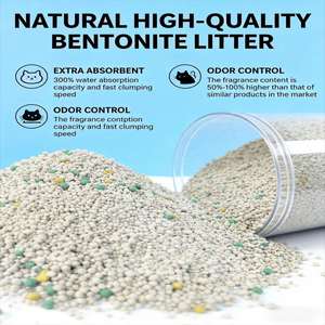 Argile bentonite naturelle BENJIE 5L très absorbante, faible teneur en poussière, agglomération rapide, fourniture d'usine, litière pour chat en bentonite, vente chaude - Product Image 3
