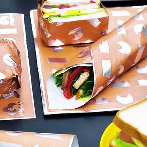 Papier d'aluminium souple de qualité alimentaire OEM pour l'emballage alimentaire, papier d'emballage pour hamburgers en nid d'abeille, enduit et imprimé pour l'emballage alimentaire - Product Image 5