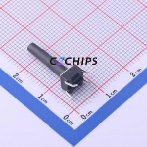 KH-6X6X19H-TJ Tactile Switch Through hole Component THT-4P,6x6mm Switch Single Pole Single Throw Round Button 2.6N Through Hole - Product Image 2