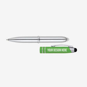 Stylo Bille et Stylet 2-en-1 en Métal avec Lumière LED, Format de Poche, pour Écrans Tactiles – Vente en Gros pour Événements Corporatifs et Cadeaux - Product Image 6