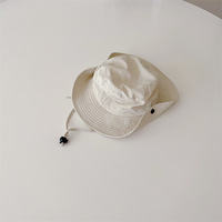Chapeau de pêcheur pour enfants de style rétro japonais, pour la randonnée en plein air, protection solaire, respirant, coupe-vent, coton et polyester, parent-enfant