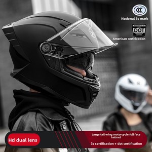 Nuevo Casco de Motocicleta Integral con Certificación ECE DOT Triple, Homologado 3C, Doble Visera, Carcasa de ABS, para Todas las Estaciones, Estilo Racing - Product Image 1