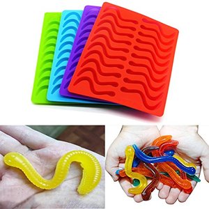 Hot bán thực phẩm Grade Silicone Gummy Worms khuôn hình vuông với ống nhỏ giọt để làm Gummy kẹo - Product Image 3
