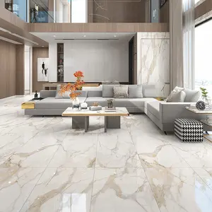 60x120 Glazed Polished Porcelain Floor Tile Carrara White Glazed Porcelain Tile For Living Room