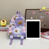 Sac à dos scolaire personnalisé pour l'école primaire, motif capybara mignon, grande capacité, léger, réglable, respirant et décompression