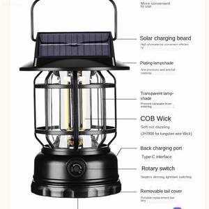 Lámpara de Camping LED Recargable, Portátil, Solar, Resistente al Agua, con Clasificación IP65, Regulable, Garantía de 2 Años - Product Image 5