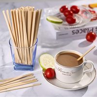 Agitateurs à café écologiques en bambou naturel, biodégradables, jetables, pour café, lait, thé