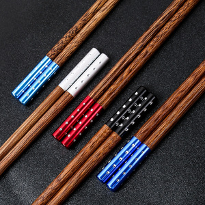 Palillos de madera con diseño de ala de pollo, vajilla de madera maciza para el hogar, palillos de servir estilo cielo estrellado, estilo chino moderno - Product Image 4