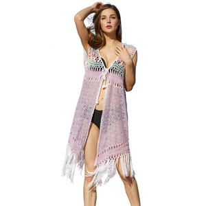 Maillot de bain de <span class=keywords><strong>plage</strong></span> en coton <span class=keywords><strong>Transparent</strong></span>, combinaison d'été, <span class=keywords><strong>Kimono</strong></span> de <span class=keywords><strong>plage</strong></span> pour femmes, broderie au Crochet, Cardigan à franges, jupe de <span class=keywords><strong>plage</strong></span> - Product Image 1