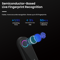 Serrure intelligente en aluminium à rupture de pont thermique avec contrôle par application, empreinte digitale, mot de passe et stockage sur carte mémoire