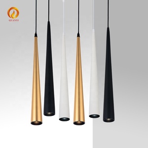 Đèn treo <span class=keywords><strong>LED</strong></span> tối giản hiện đại Đèn treo bằng nhôm Đèn treo hình trụ màu đen trắng Đèn treo hình ống Đèn ống văn phòng tại nhà - Product Image 1