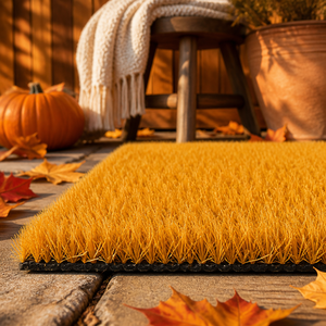 Alfombra Decorativa de Césped Artificial Dorado, Césped Sintético para Otoño, Decoración para Exteriores, Porche, Patio, Jardín, Hogar - Product Image 1