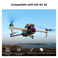 K&F Concept – Lot de 4 filtres multifonctions ND8/PL, ND16/PL, ND32/PL, ND64/PL pour drones DJI Air 3S – Kit de filtres ND/PL pour drones