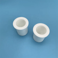 Crucible en céramique de zircone blanc 99% en forme de coupelle avec couvercle, pot en ZrO2