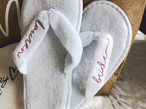 <span class=keywords><strong>Ciabatte</strong></span> Infradito Personalizzate in Morbido Pile Corallo 6mm per <span class=keywords><strong>Sposa</strong></span> Damigella Hotel Spa e Matrimonio - Product Image 3