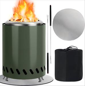 Brasero de Mesa de Acero Inoxidable 304, Portátil, sin Humo, para Leña, Estufa de Camping para Patio Trasero con Bolsa de Transporte - Product Image 1