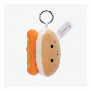 Portachiavi Rotondo a Forma di Hot Dog in Peluche Leggero da 6 Pollici, Stampa Digitale alla Moda, Portatile, per il Ritorno a Scuola NYFY-1262 MOQ 5/10 - Product Image 2