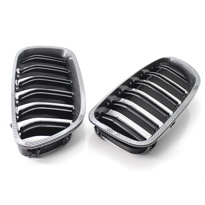 Kit de Modificación de Parrilla Delantera para BMW Serie 5 F10 F18, Plástico ABS, 2010-2016, Negro, Electrochapado, Fibra de Carbono - Product Image 5