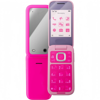 Teléfono Inteligente con Tapa Abatible, Doble SIM, 2G GSM, Pantalla de 2.8 Pulgadas, Cámara de 2MP, Ranura para Tarjeta TF, Personalizado de Fábrica, para Personas Mayores y Estudiantes