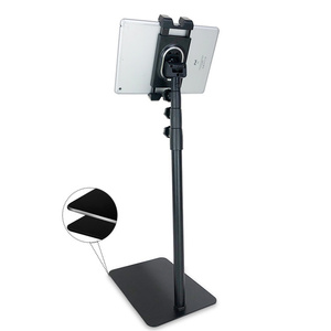 Support de sol universel de qualité supérieure, réglable en hauteur, avec tube d'extension en métal, base carrée antidérapante, <span class=keywords><strong>pour</strong></span> téléphone portable et <span class=keywords><strong>tablette</strong></span> - Product Image 2