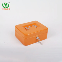 Coffre-fort miniature en métal Yinlong, étanche et ignifuge, avec serrure à clé, portable, pour bureau et hôtel, avec garantie d'un an