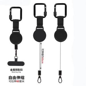Retractable Anti Theft Phone Holder 60cm Extendable For <b>Car</b> Dashboard Keychain ABS Material Casual Style - Product Image 1