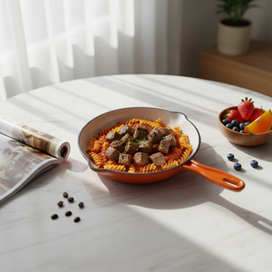 Sartén de Hierro Fundido de Diseño de Lujo, Fácil de Limpiar, <span class=keywords><strong>Pequeña</strong></span>, para Uso Doméstico, para Omelets y Filetes en Estufas de Inducción y de Gas - Product Image 1