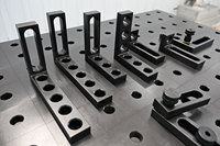 Système de table de soudage 3D D28 175x175x50mm avec règle à trous, fentes et pinces de fixation pour stations de soudage