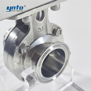 Válvulas de mariposa de doble efecto neumáticas personalizadas de alta calidad 304SS 316SS 316L válvulas de bola OEM de Gas de agua de grado sanitario - Product Image 2