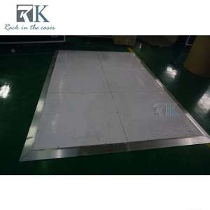 RK Simple 30mm Thick Quick Install Dance Floor 1x1m <b>Aluminum</b> Edge White Detachable Floors for Wedding and Party - Product Image 3