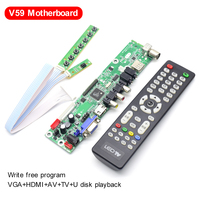 Carte mère universelle pour téléviseur LED HDVX9-AS V4.5, carte de contrôle universelle pour téléviseur LCD LED V59, kits et pièces SKD