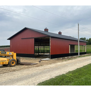 Cadre léger de Structure En Acier Bovins Ferme Maison Vache Hangar En Métal Feuille/Panneau sandwich En Acier H En Acier A-190509-3 Q235 Q345 GO - Product Image 1