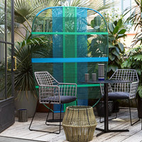 Separador de Espacios para Jardín de Mimbre de Doble Cara, Biombo de Privacidad de Ratán para Decoración de Villa, Balcón, Patio