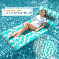 ENLIGHT Transat Gonflable en PVC avec Support Dorsal Imprimé Tropical pour Adultes - Flotteur de Piscine pour Lac, Plage et Fêtes Adultes