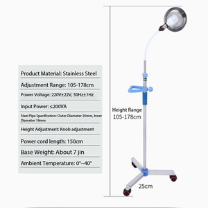 Medical Surgical Examination Lamp Adjustable Stainless Steel Gooseneck Light Gynecological Shadowless Lamp - Product Image 6